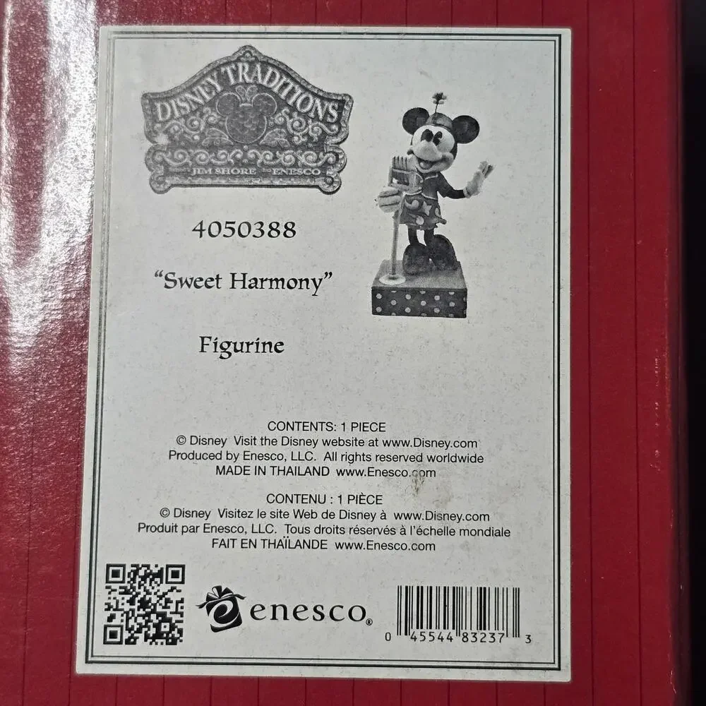 Jim Shore Disney Traditions Sweet Harmony Minnie Singer 4050388 Box Tag